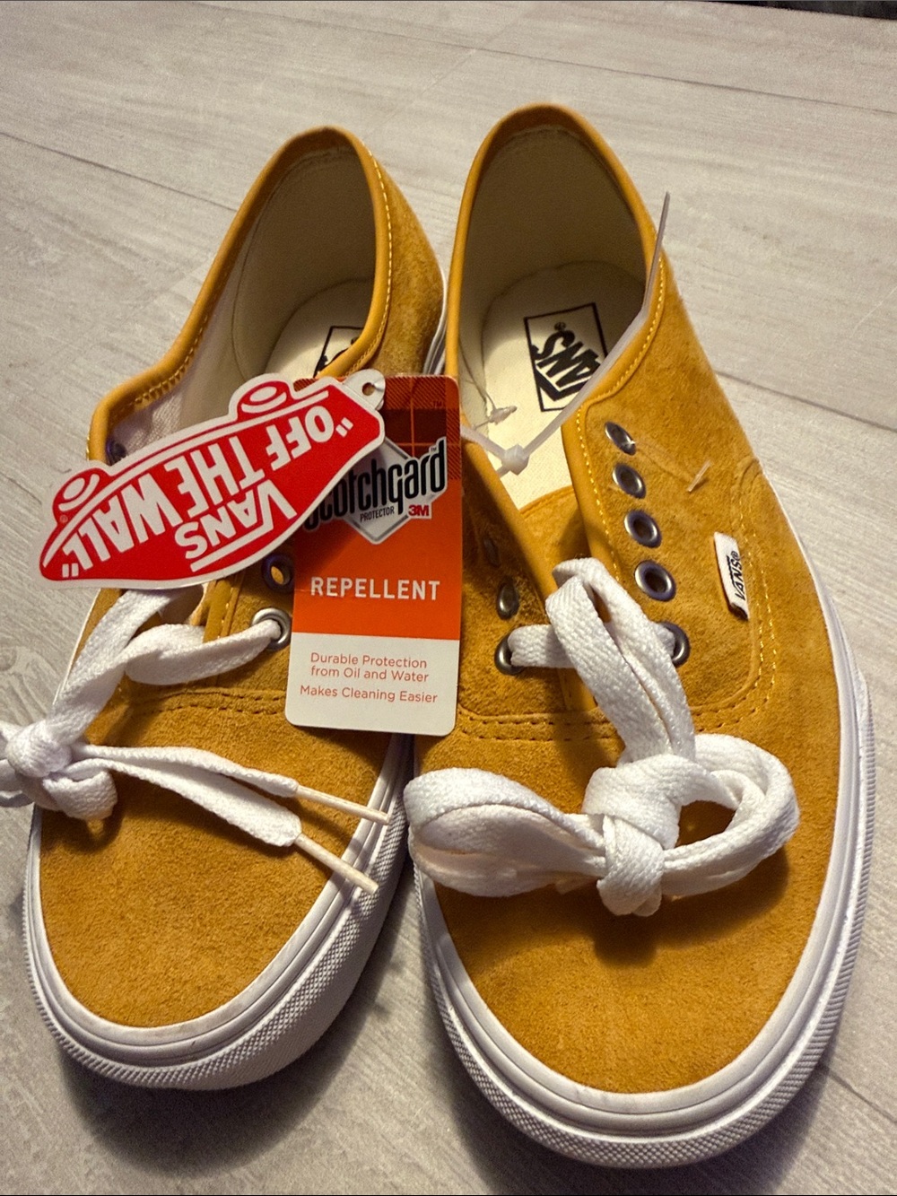Vans Men’s Mustard Yellow Suede Low-Top Sneakers